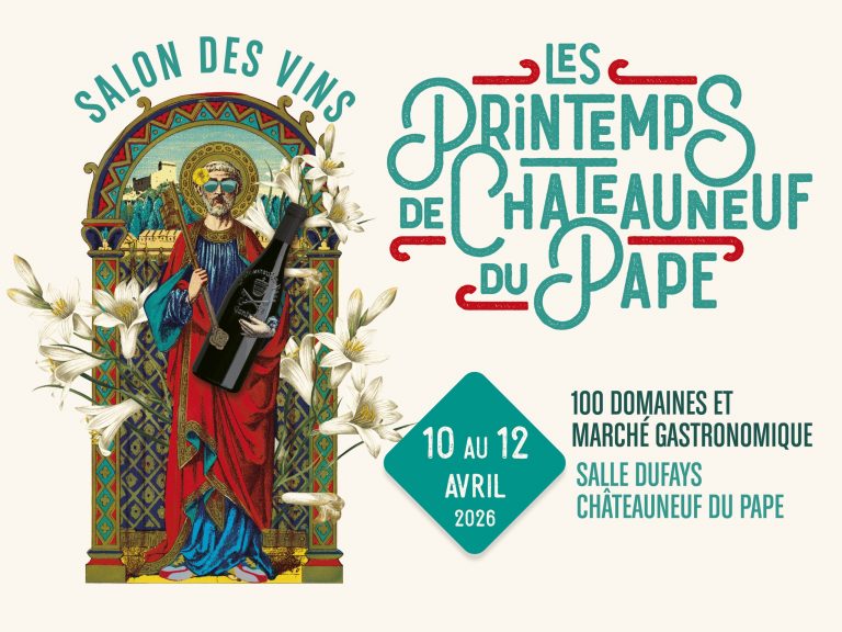 Affiche salon des vins Printemps Châteauneuf du Pape 2026
